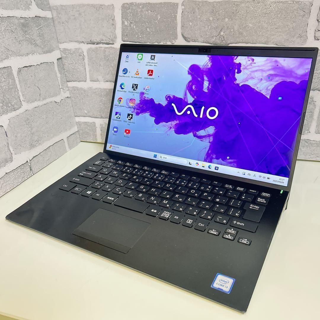 ❗週末 ❗ VAIO 軽量 薄型 第8世代 Win11 爆速SSD ノートパソコン AC付