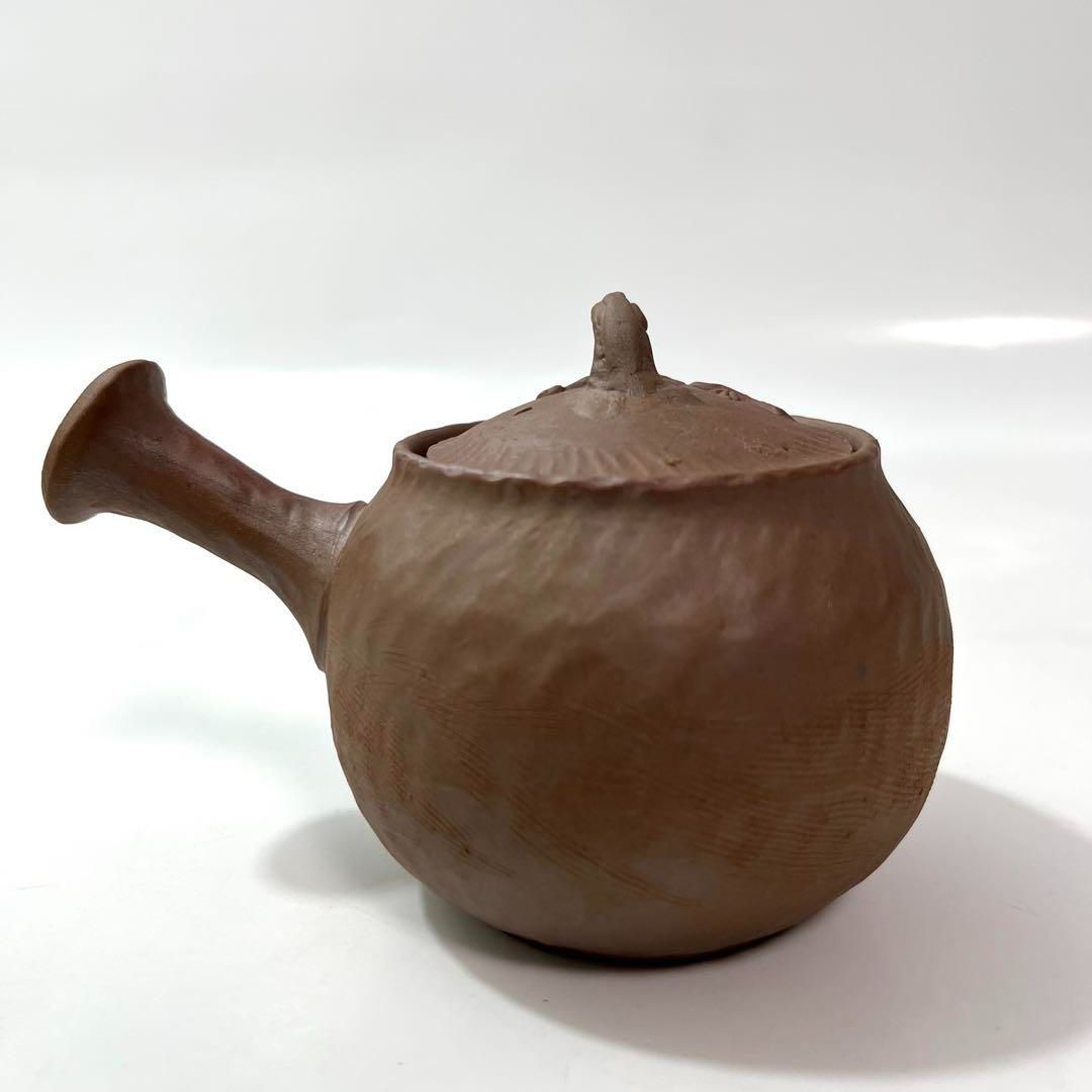 (す36)朱泥横手急須 梅細工 昭和民芸 常滑焼 茶道具 手捻り 煎茶器 す36)朱泥横手急須 梅細工 昭和民芸 常滑焼 茶道具 手捻り 煎茶