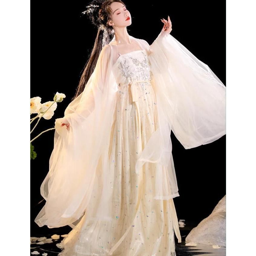 漢服 華やか 中華衣裳 チャイナ服 レディース 振り袖3重かさね 超かわいい ボリューム 中国古代服 唐時代 宮廷 皇后 貴妃 仮装 変装 立体花 CS01011BJ WWW_TRAVELLANDINDIA_COM