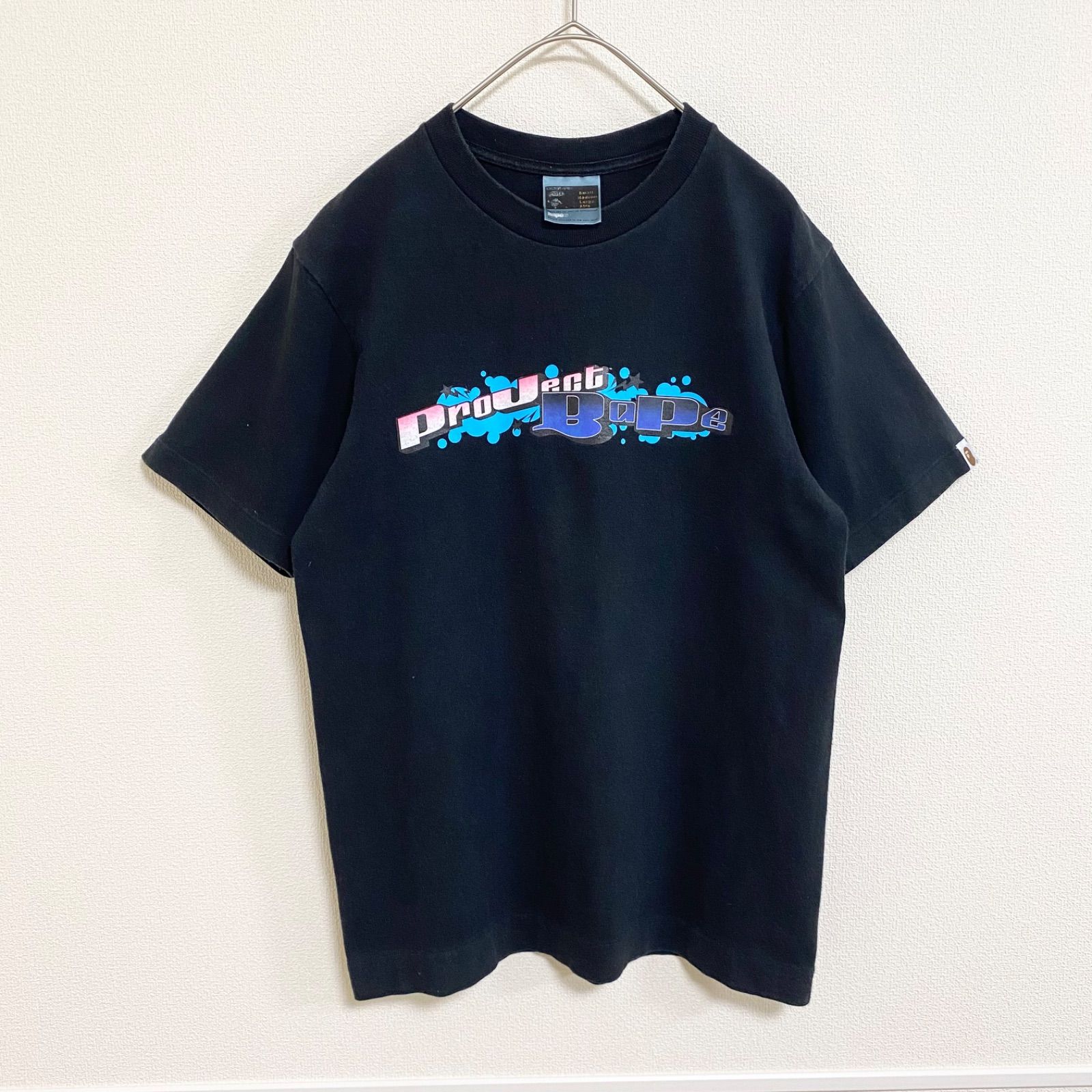 90s アベイシングエイプ Tシャツ A BATHING APE TEE 黒 ブラック