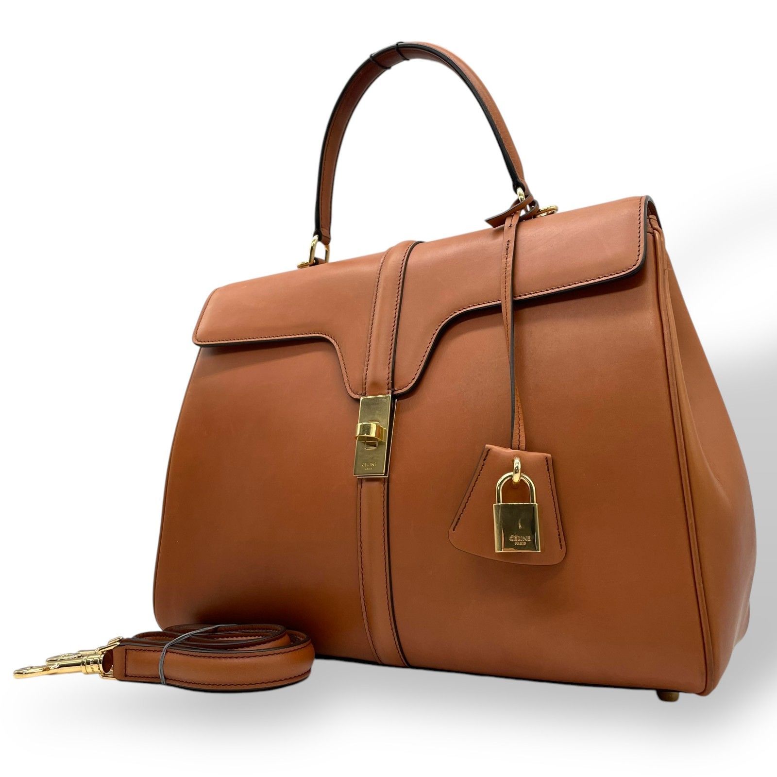 美品】CELINE セリーヌ スモール セーズ16 ハンドバッグ 2WAY 美品】CELINE セリーヌ スモール セーズ16 ハンドバッグ 2WAY