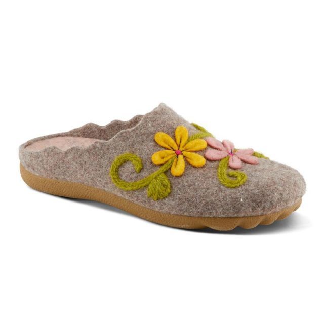【送料無料】 フレクサス レディース サンダル シューズ Flexus by Spring Step Women's Roseburg Wool Slippers Light Brown
