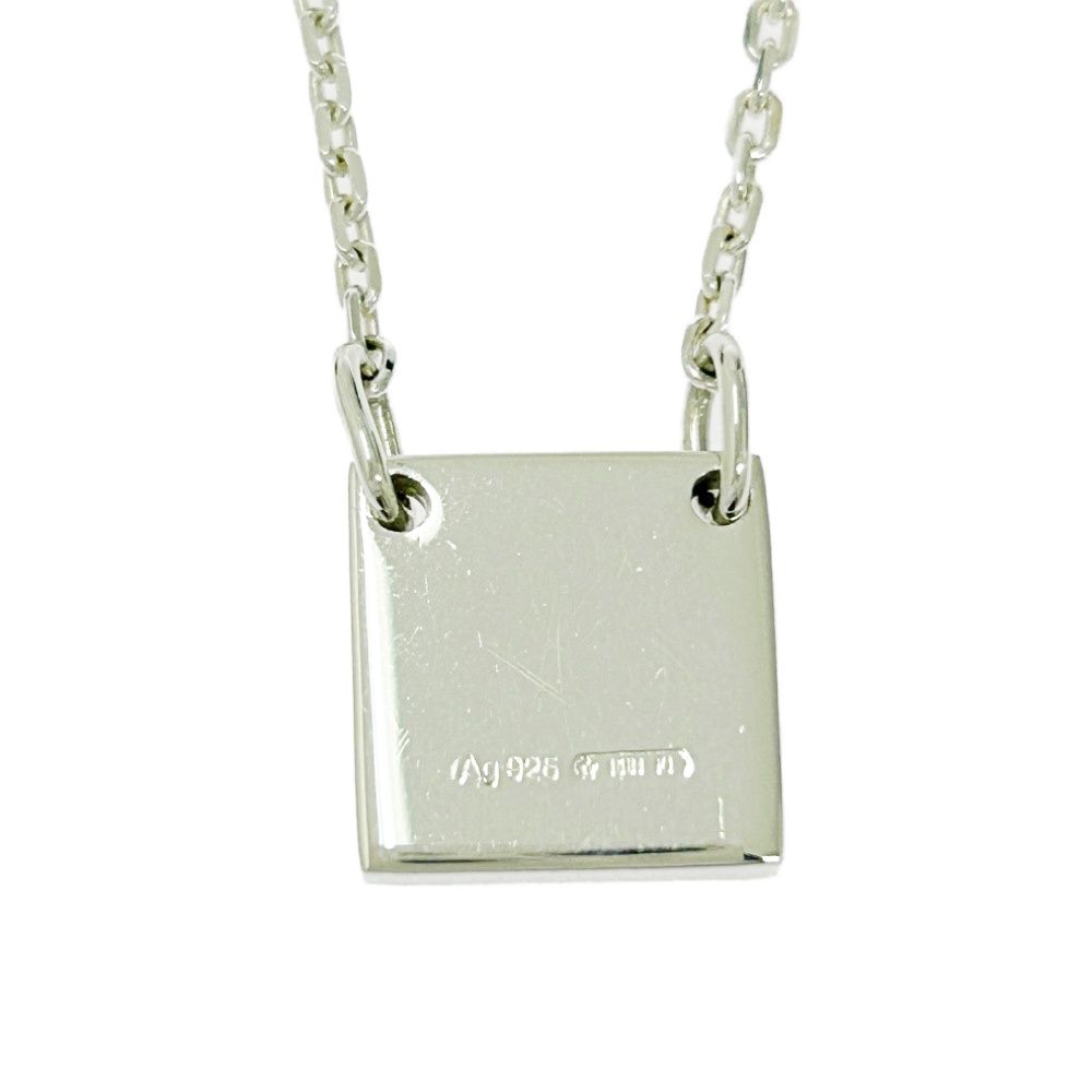 き GUCCI グッチ シルバー ロゴ スクエア ネックレス 6.0g 925刻印 491890 ネックレス