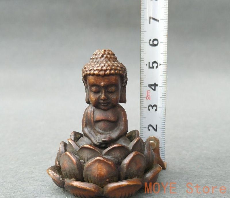 銅像 仏像 小仏像 座って蓮華小坊主 茶室 机 装飾品 工芸品 置物