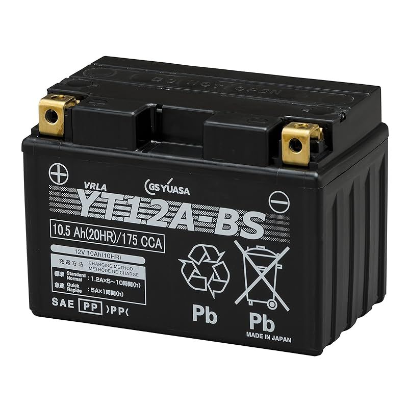GSYUASAVRLA 制御弁式 YT YTZ YTX GTシリーズ バイク用メンテナンスフリーバッテリー YT12A-BS