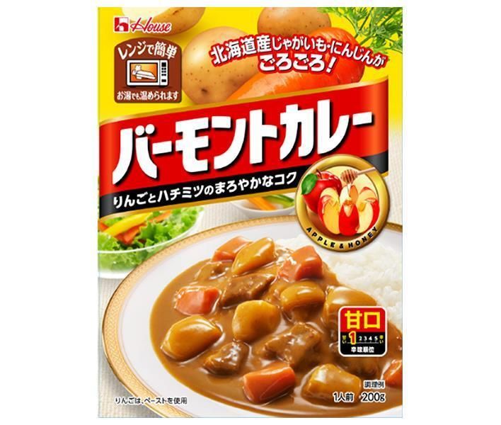 ハウス食品 バーモントカレー 甘口 200g×30個入× 2ケース ｜ カレー 甘口 レトルト食品