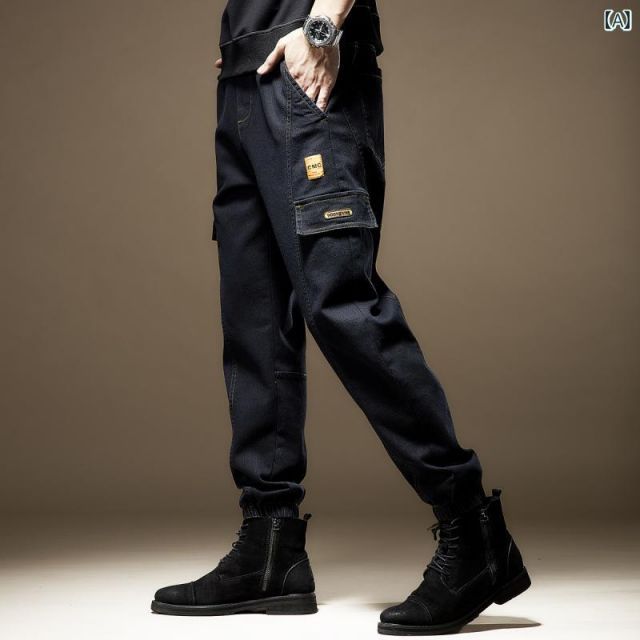 [33 ]メンズ ファッション 服  オシャレ シンプル 大人 かっこいい 大きいサイズ ストリート 紳士服 アメカジ ハイエンド ゆったり 夏 細身 レッグ タイ 黒 ロング パンツ