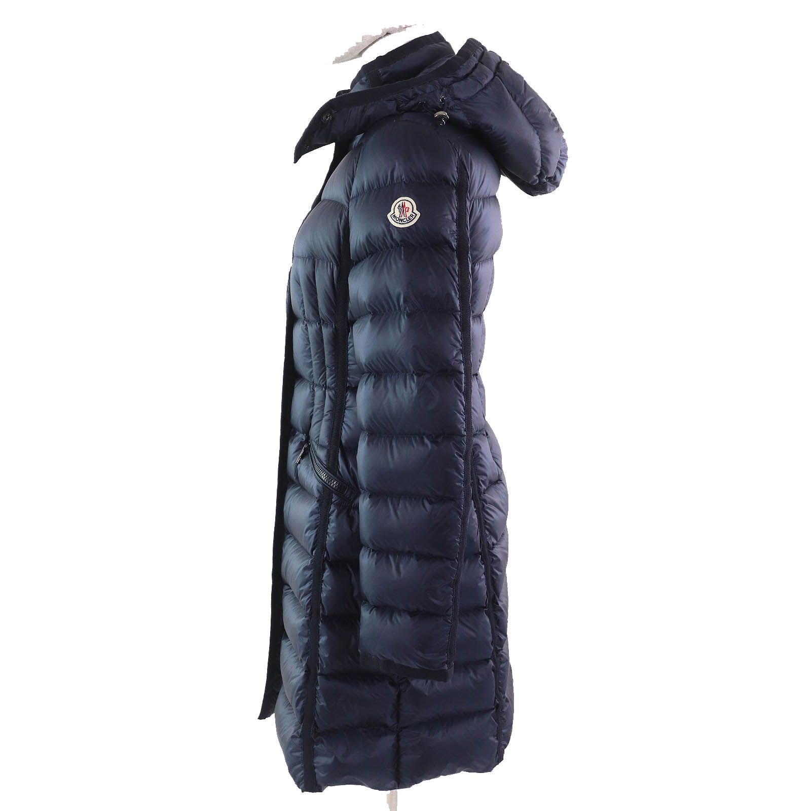 美品△MONCLER モンクレール HERMINE エルミンヌ ロゴワッペン フード