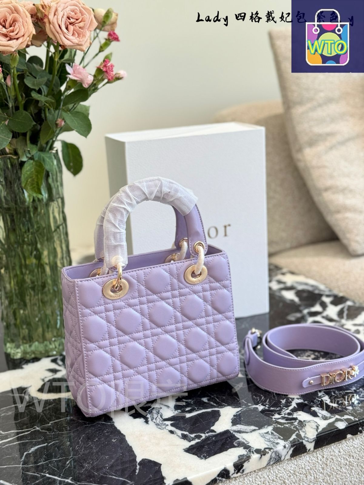 dior 新品未使用　まとめ売り 今日特価】Dior Lady Lambskin Horizontal Lady Dior Bag