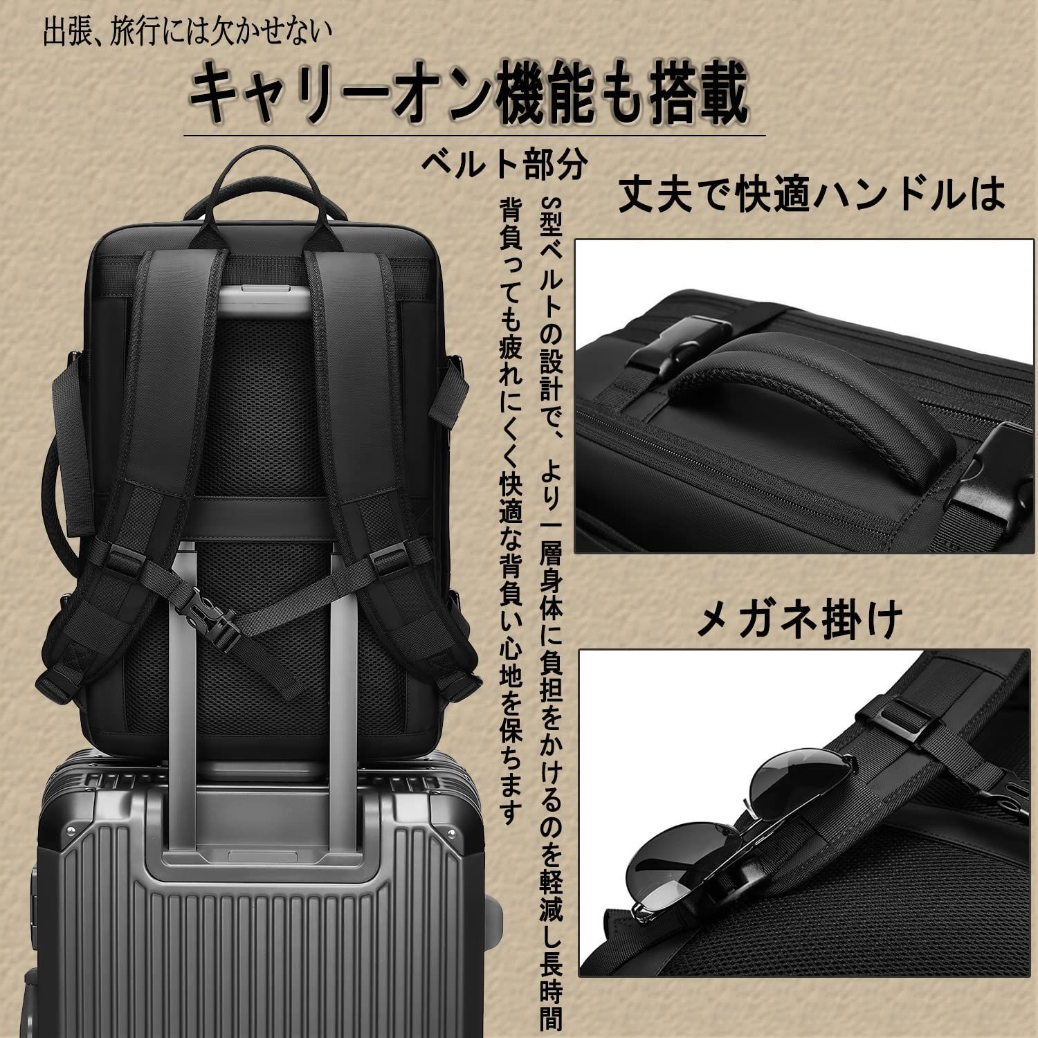 牛革 本革 大容量 3way キャリー ボストン ビジネス バック 出張 旅行 ビジネスバックパック 3way バッグ メンズ 防水 牛革 本革 大容量 3way