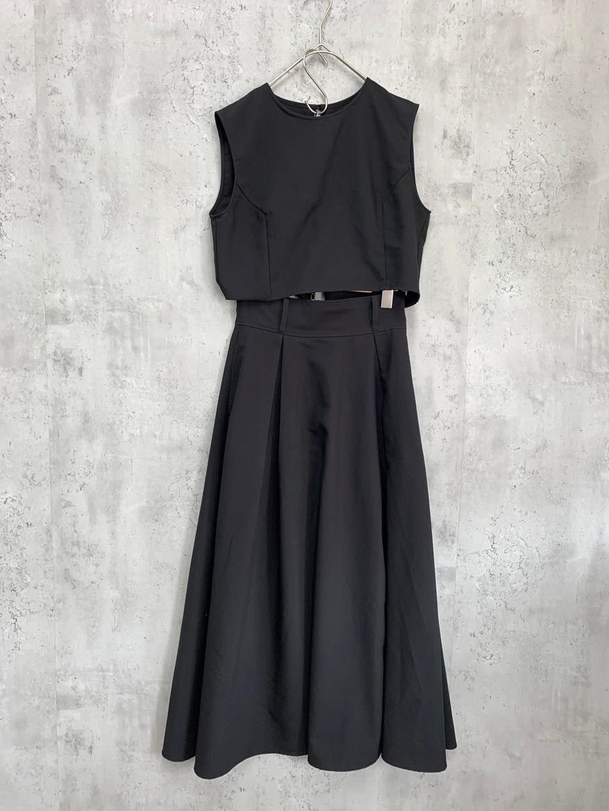HARE ハレ HAL07172AD ロングスカート ノースリーブトップス セットアップ sizeF|黒 ◆◎レディース