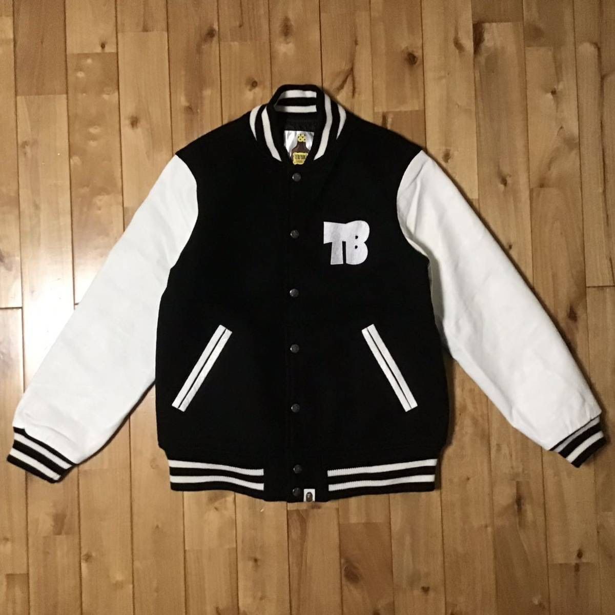KANYE 着用モデル 袖レザー スタジャン BAPE テリヤキ ベイプ ape 