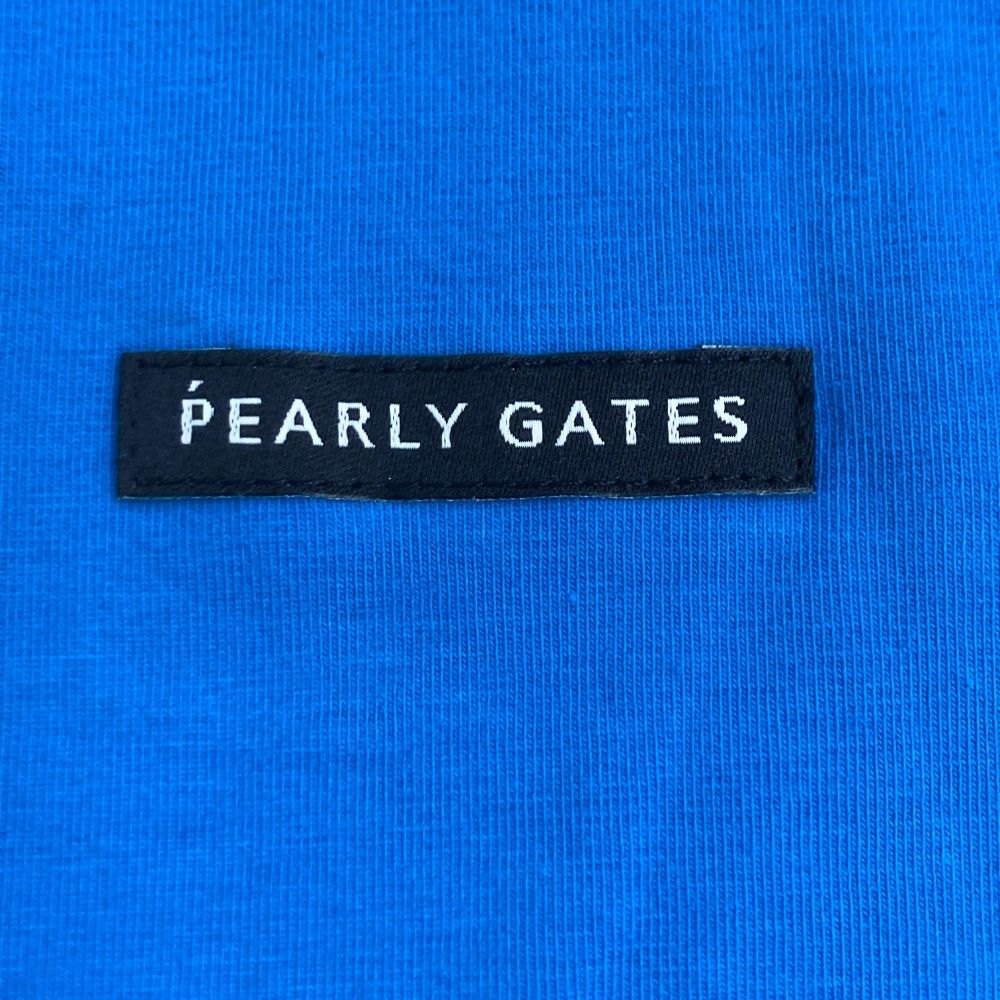 サイズ：6 PEARLY GATES パーリーゲイツ 2024年モデル ハイネック 長袖Tシャツ  ブルー系 [240101351135] ゴルフウェア メンズ ストスト サイズ：6 PEARLY GATES パーリーゲイツ 2024年モデル