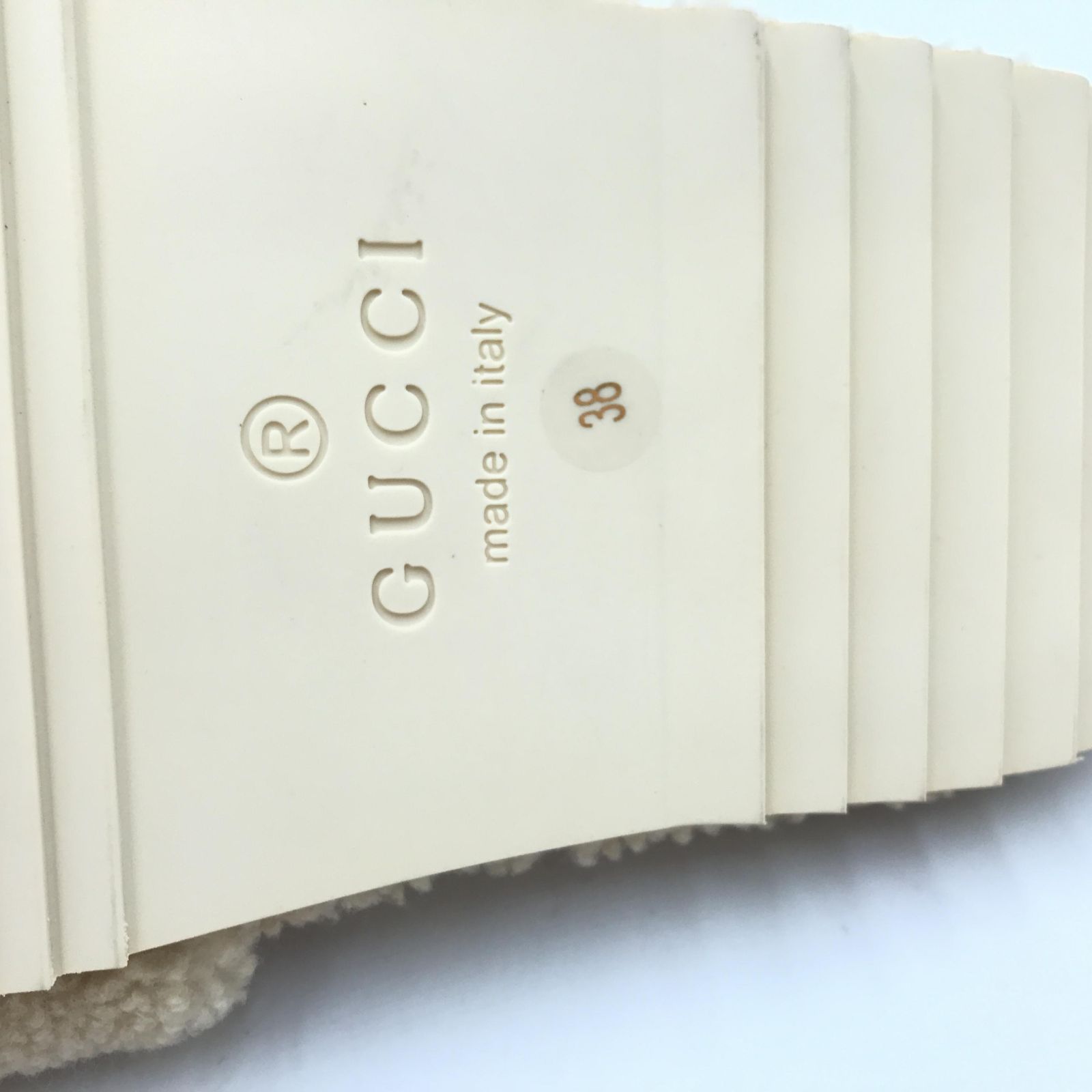 GUCCI × THE NORTH FACE サンダル ムートン ベージュ 表記サイズ38 箱 