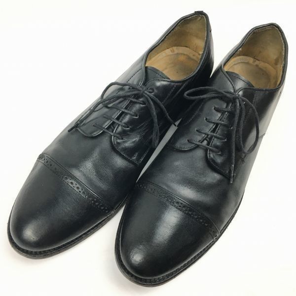 試着交換OK！Vintage 品 Brooks Brothers/346ブルックスブラザーズ キャップトゥシューズ〈黒/BLACK/ブラック〉10.5D  27.5-28.5 /メンズ/菅NO.WZH-48 #BUZZBERG - メルカリ