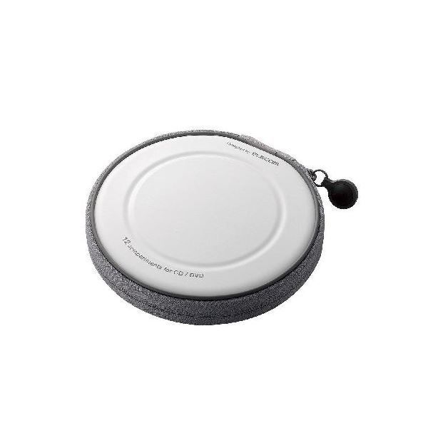 (まとめ)エレコム CD/DVDファスナーケース CCD-H12WH【×10セッ