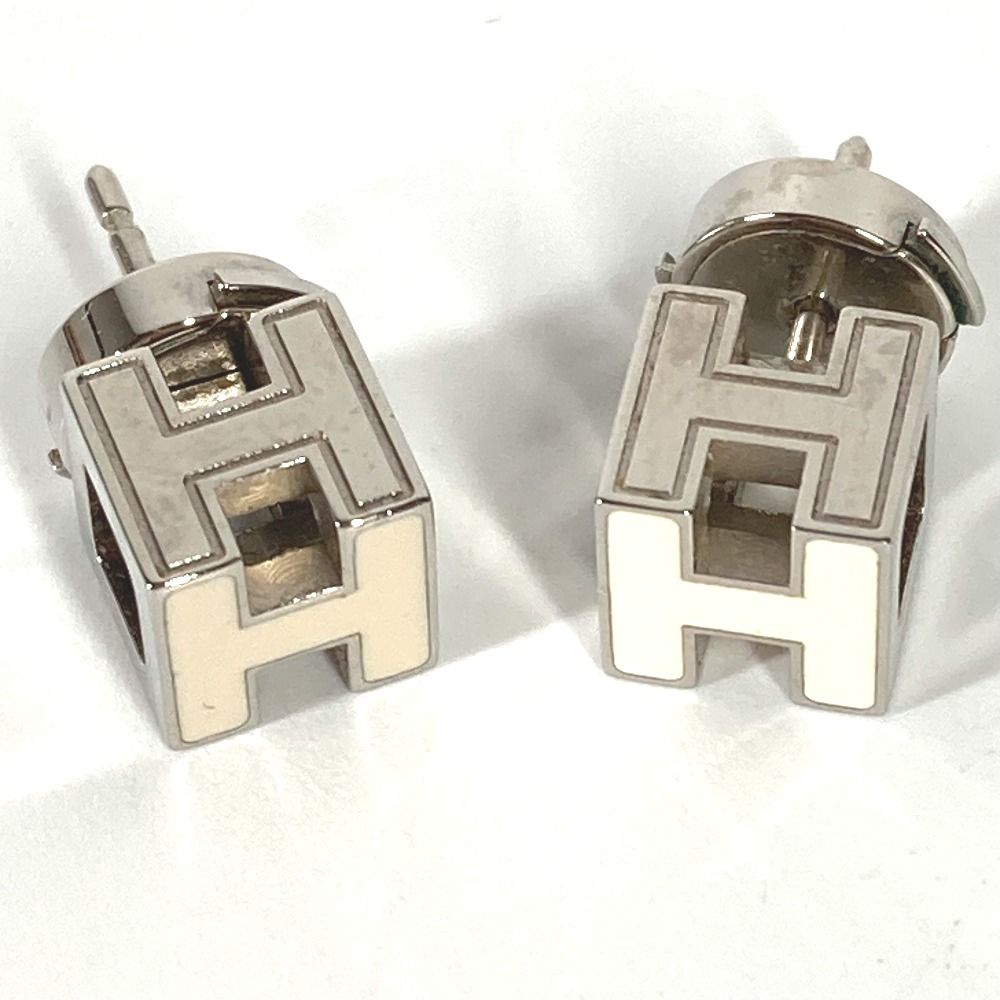 HERMES エルメス ピアス カージュドアッシュ Hキューブ メタル