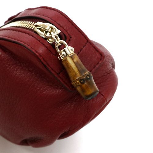 グッチ GUCCI バンブーコスメポーチ レザー 246174 小物入れ