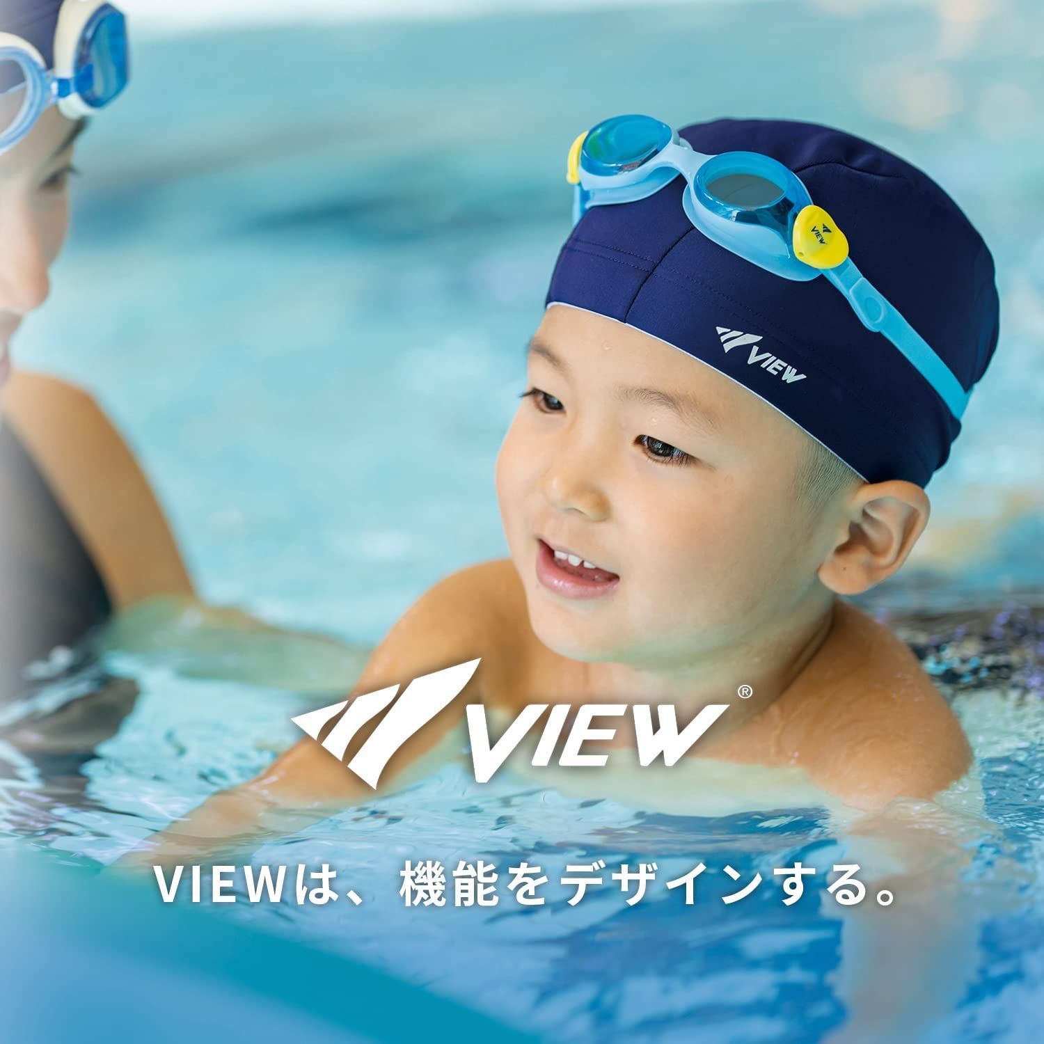 VIEW(ビュー) スイミング ゴーグル 日本製 子ども用 4歳~9歳 くもり