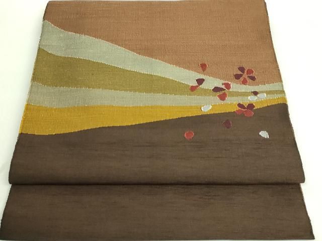 平和屋着物■極上　絲藝苑　上島洋山　八寸名古屋帯　舞花文　ますいわ屋扱い　逸品　DZAA8825kh5 平和屋着物□極上 絲藝苑 上島洋山 八寸名古屋帯 舞花文 ますいわ屋