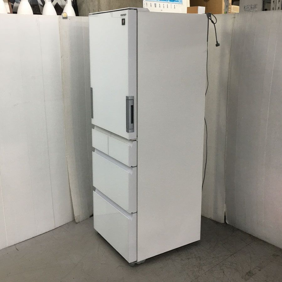 地域 重量商品 SHARP シャープ 冷蔵庫 ホワイト系 SJ-G415H-W 412L 5ドア 左右開きタイプ