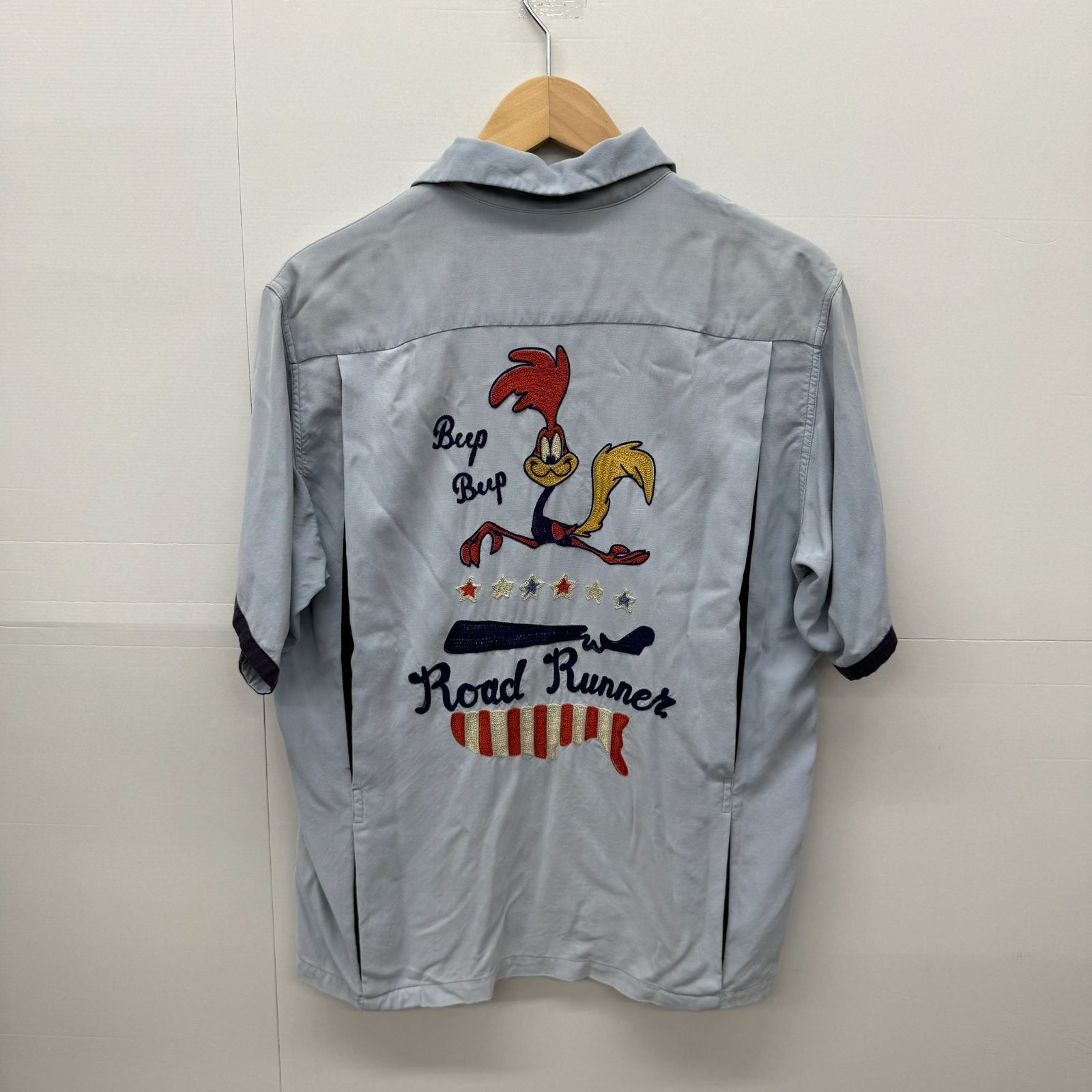 スタイルアイズ ボーリングシャツ S 美品 STYLE EYES PLAIN WEAVE RAYON BOWLING L/S SHIRT 