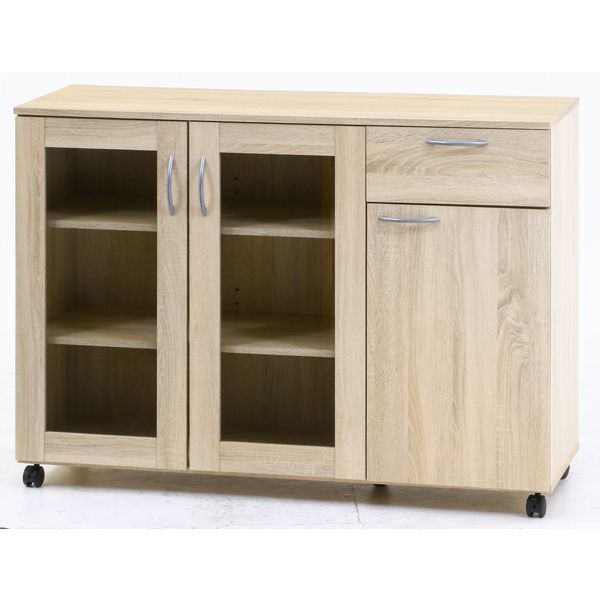 キッチン収納キャビネット 約115×40cm 組立品 代引不可