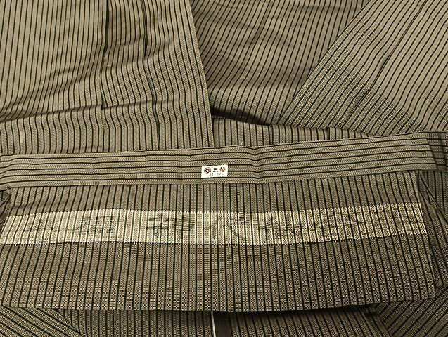 平和屋着物○男性 神代仙台平 行灯袴 縞 三越扱い 正絹 逸品 AAAU4202np 