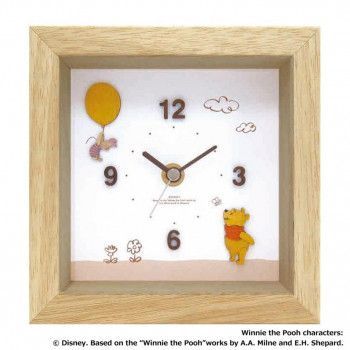 ディズニー ウッドパーツクロック くまのプーさん 贈答品 ギフト 贈り物 : ディズニー ウッドパーツクロック 壁掛け時計 くまの