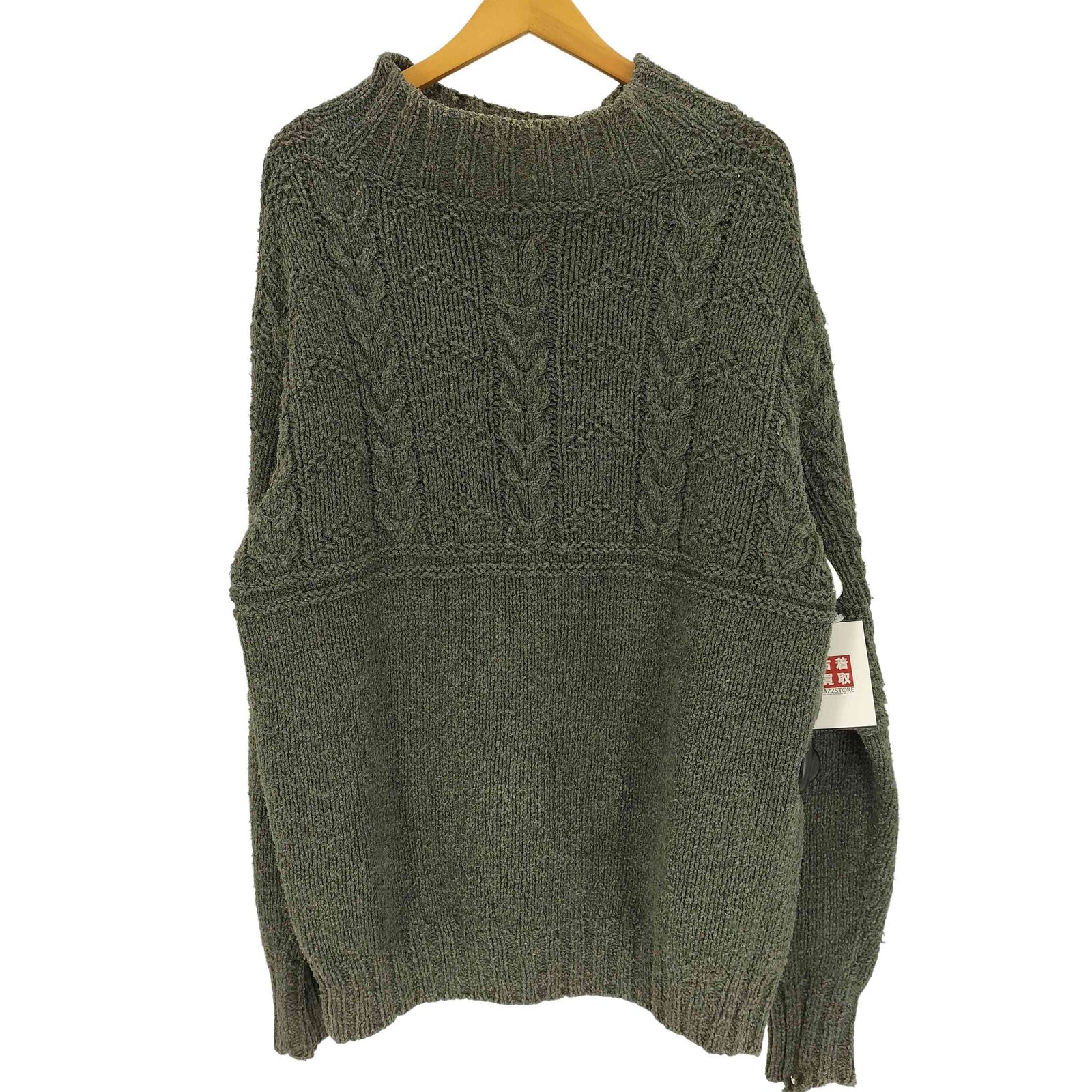 ポロバイラルフローレン Polo by RALPH LAUREN 90S HAND KNIT シルク ウール ケーブル ボトルネック ニット メンズ import L