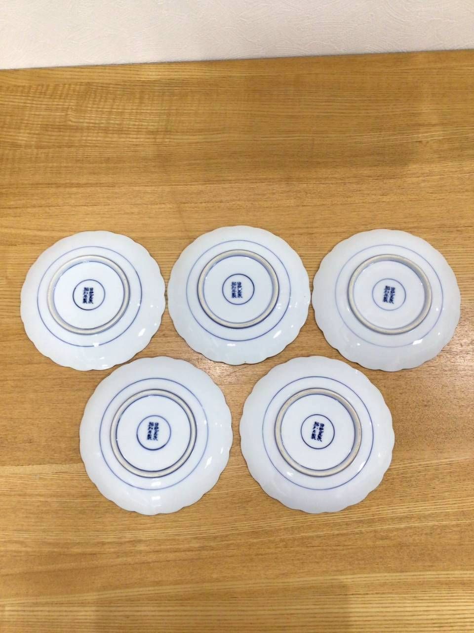 日肥其泉 昭和年製 献上手古伊万里金彩皿 5枚セット 日肥其泉作