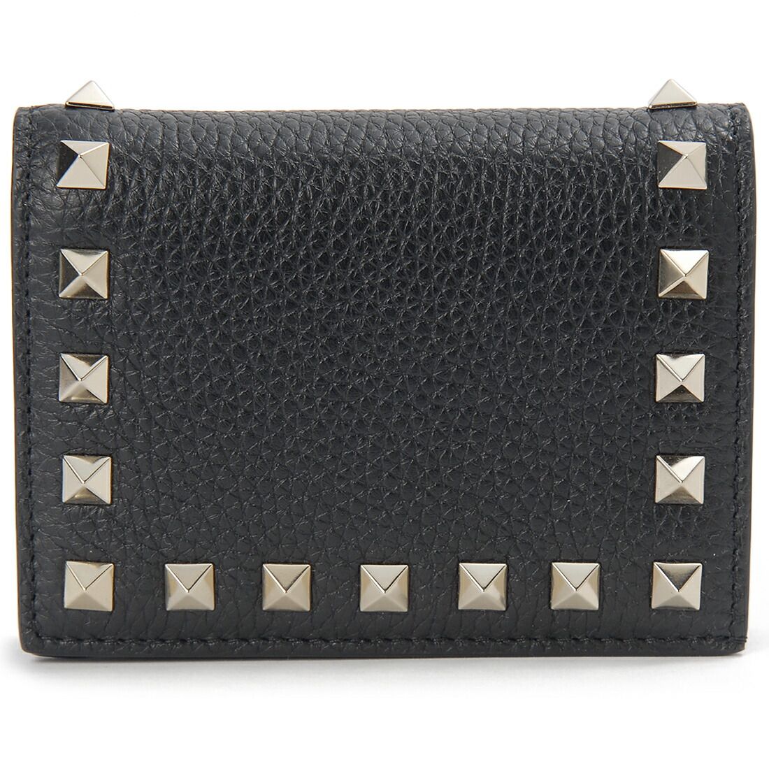 ヴァレンティノ 二つ折り財布 コンパクトウォレット スタッズ ブラック