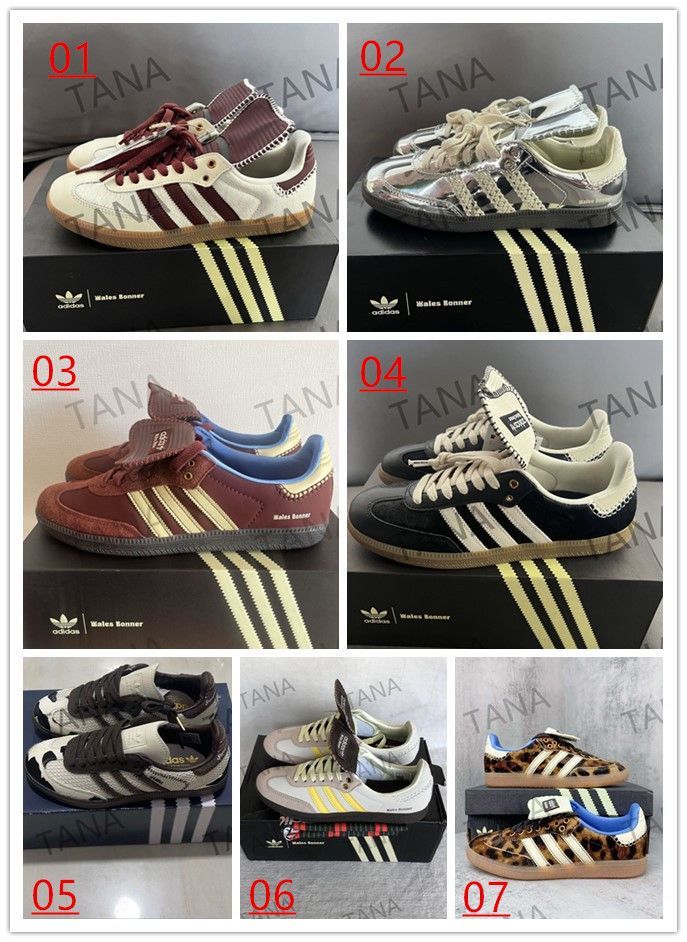 人気 Adidas samba Wales Bonner   レディース/メンズ  カップルシューズ  箱付 7色 28.5cm