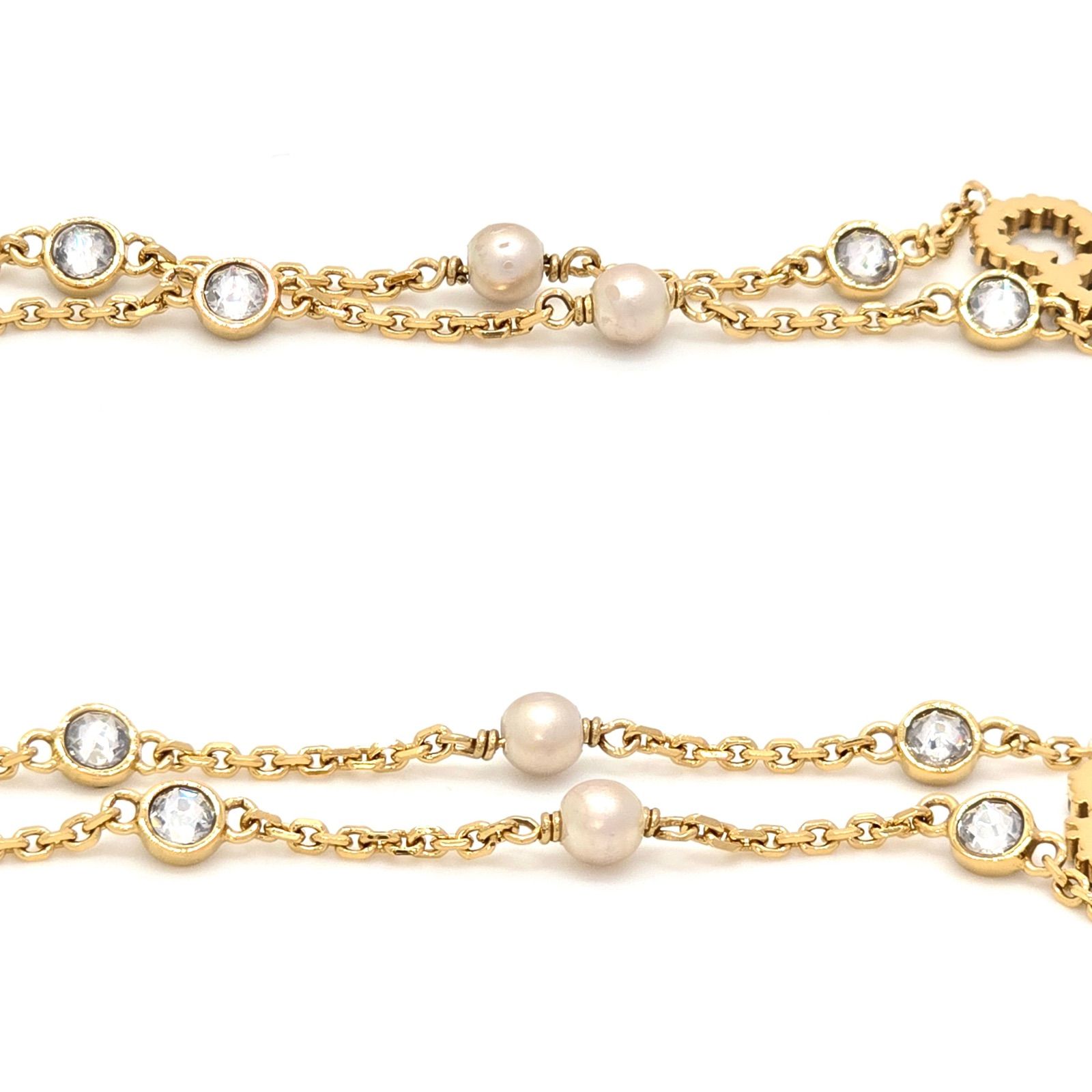 Clair D Lune ブレスレット クレール ディー リュヌ GP ラインストーン ゴールド 【ISEYA】【中古ブランド品通販ISEYA】