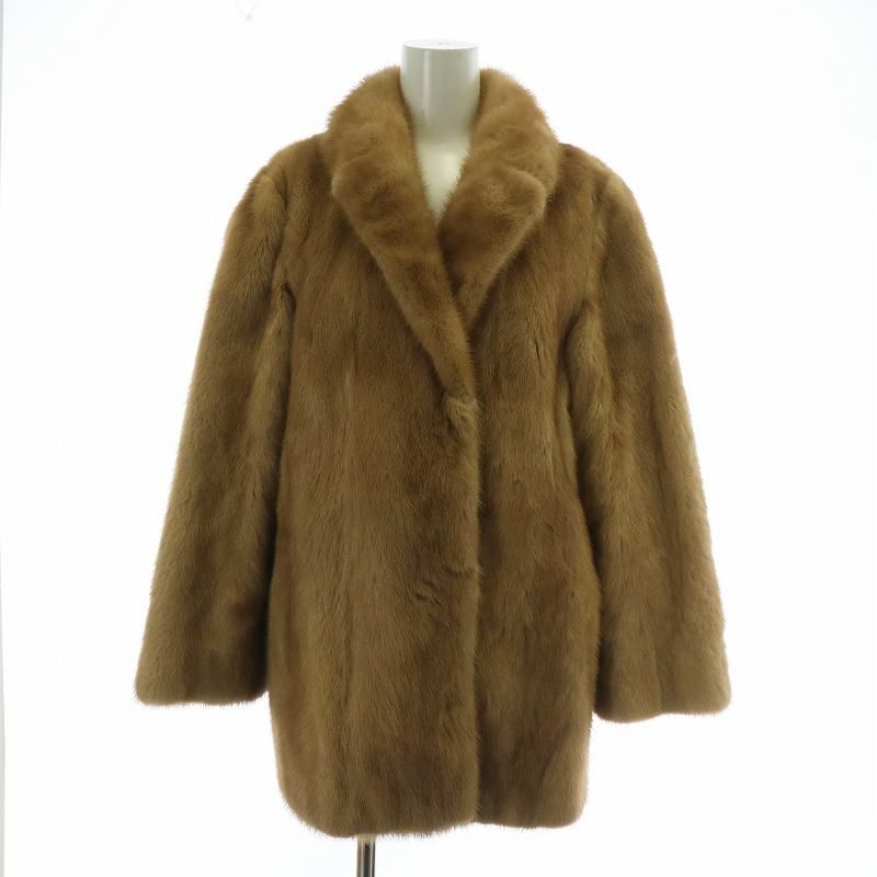 美品 SAGA MINK 裏地総柄 ファーコート 銀サガ ブラウン サガミンク SAGA MINK 銀サガ ファーコート アウター 毛皮
