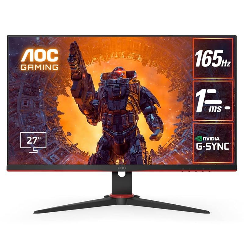 AOC ゲーミング液晶モニター 27G2SPE/11 (27インチ/フルHD/IPS/HDMI/DisplayPort/165Hz/応答速度1ms/HDRエフェクトモード/G-SYNC Compatible/フリッカーフリー/ローブルーモード) 0
