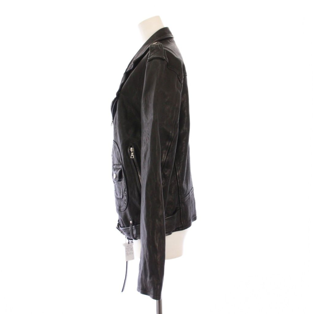 マディソンブルー MADISONBLUE イサムカタヤマバックラッシュ 22AW ダブルライダースジャケット 革ジャン アウター 04 黒 MB224-1010M KH
