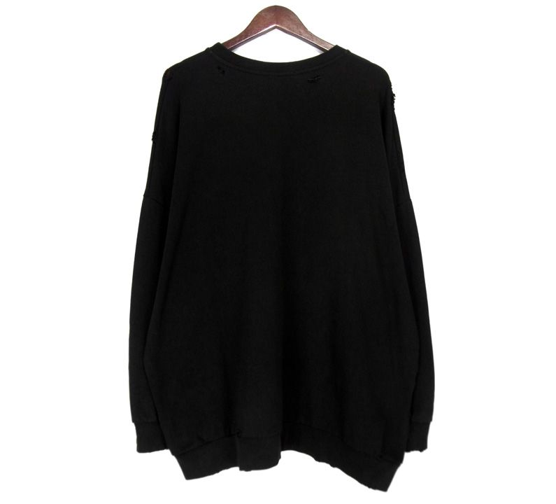 ラフシモンズ RAF SIMONS □ 22SS 【 DESTROYED CREWNECK SWEATER ...