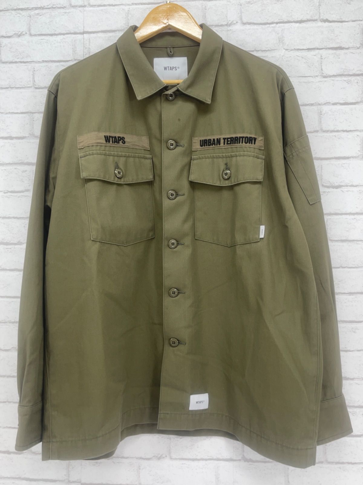 ㉟)WTAPS ダブルタップス BUDS LS COTTON TWILL 211BRDT-SHM02 長袖シャツ カーキ X 03 コットン -  メルカリ