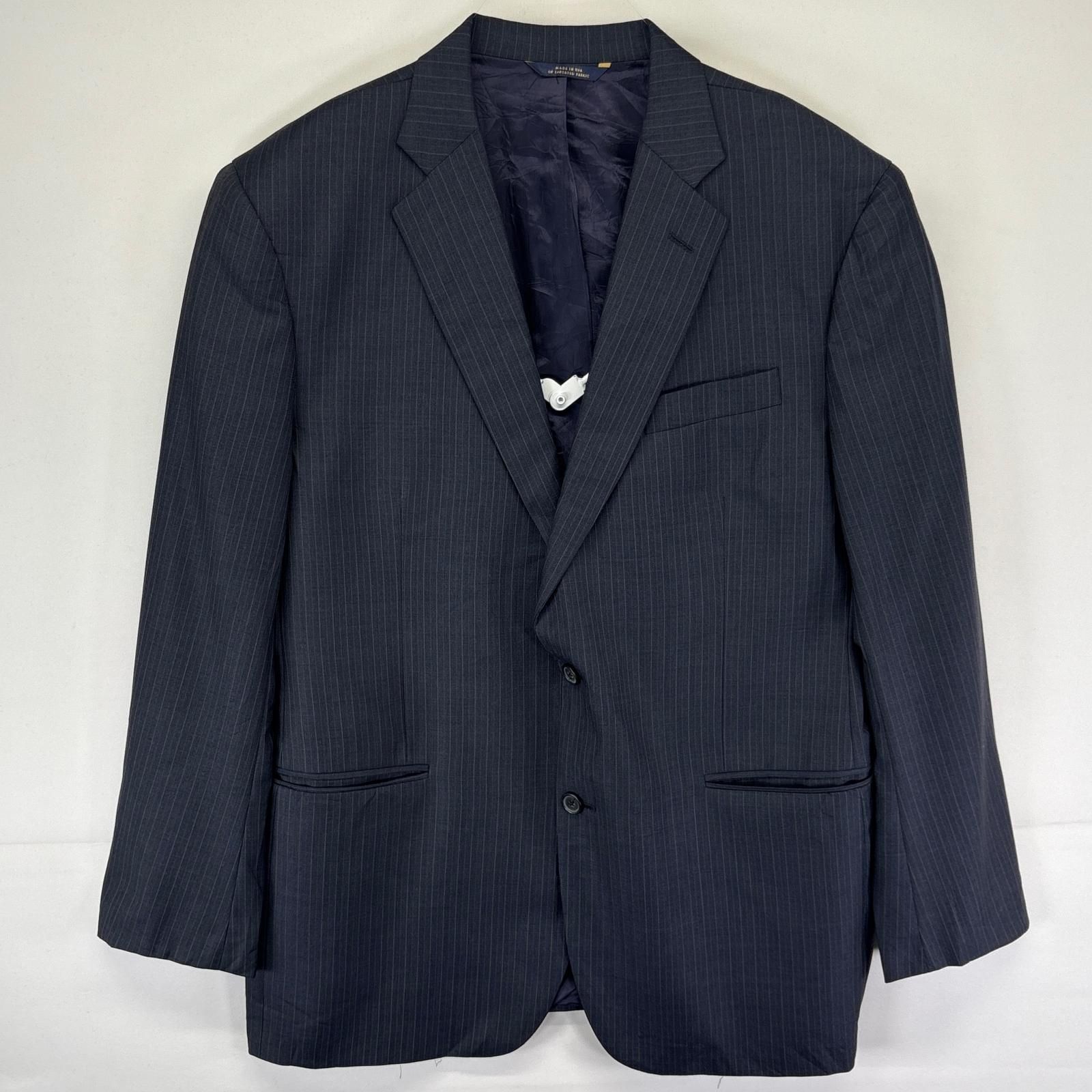 大きいサイズ★ブルックスブラザーズ ストライプ テーラード ジャケット N314 古着 ブルックスブラザーズ Brooks Brothers USA製 テーラード