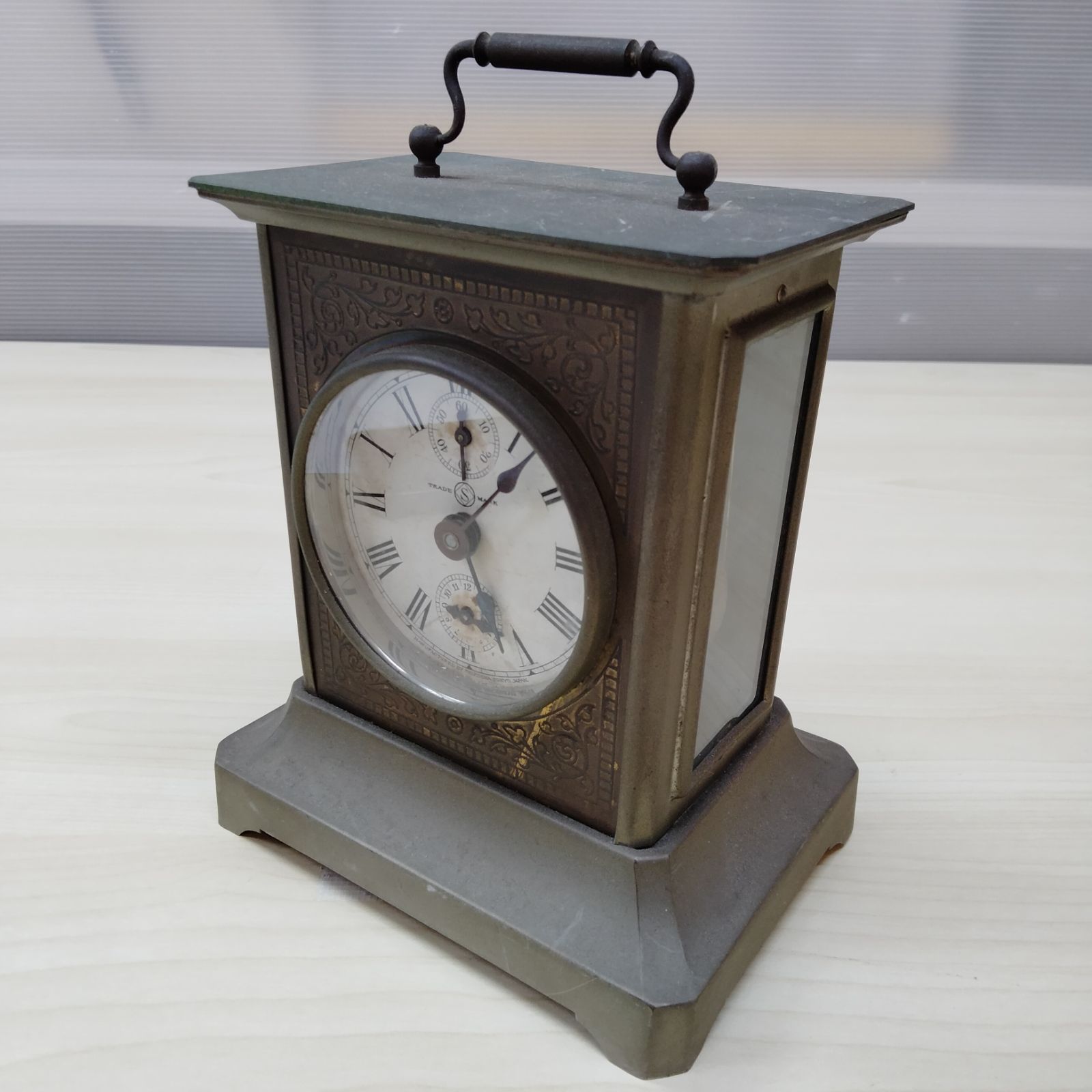 精工舎 ゼンマイ式 オルゴール付き角型置時計(ジャンク品