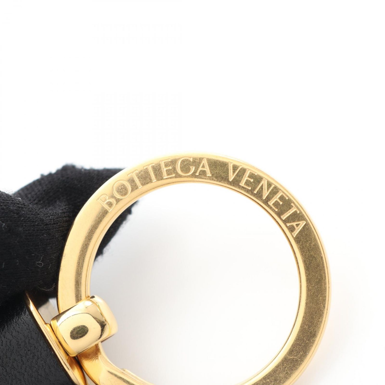 【美品】ボッテガヴェネタ レザー×メタル イントレチャート キーホルダー 極美品 BOTTEGA VENETA ボッテガヴェネタ イントレチャート
