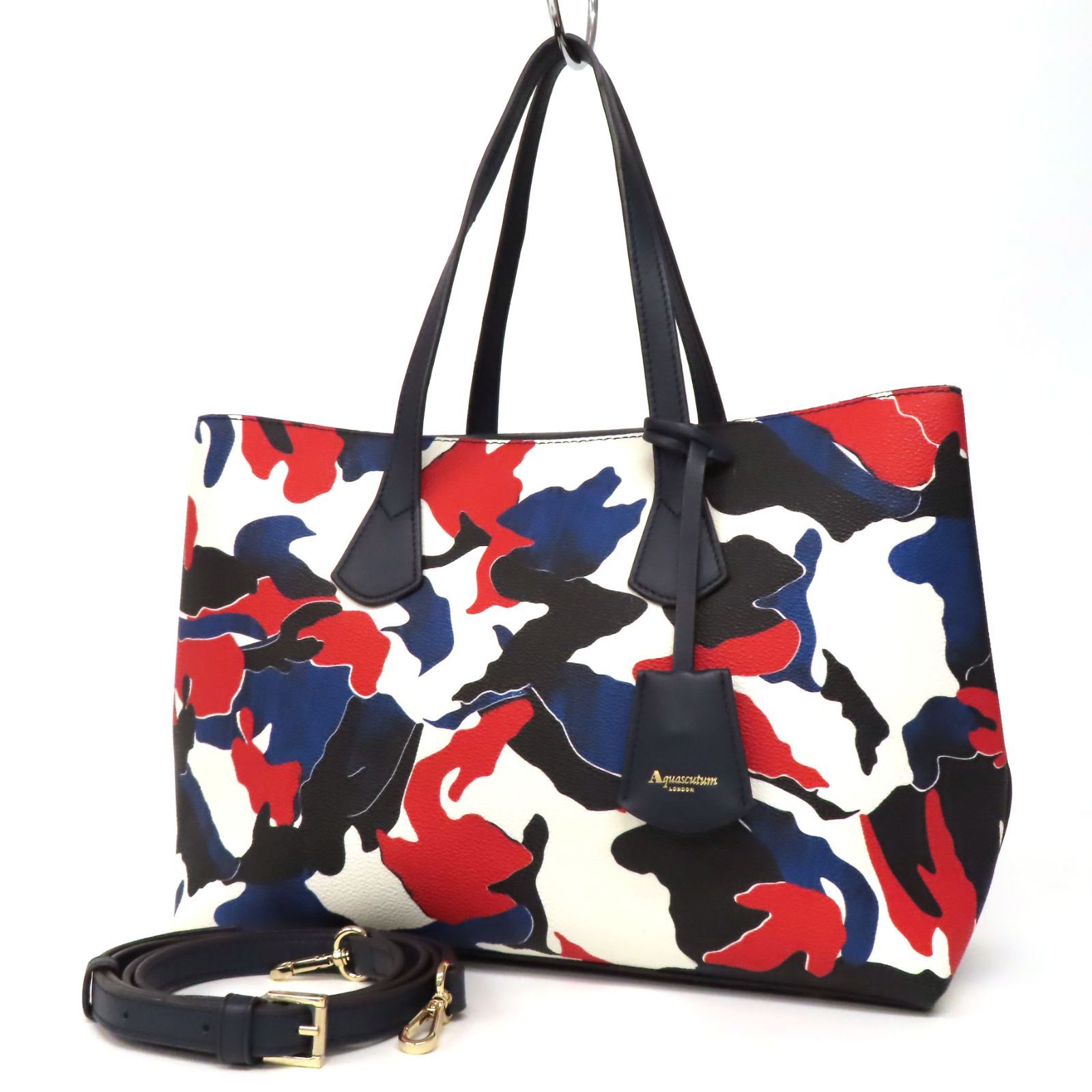 FI25144 美品 Aquascutum アクアスキュータム 2WAY トートバッグ