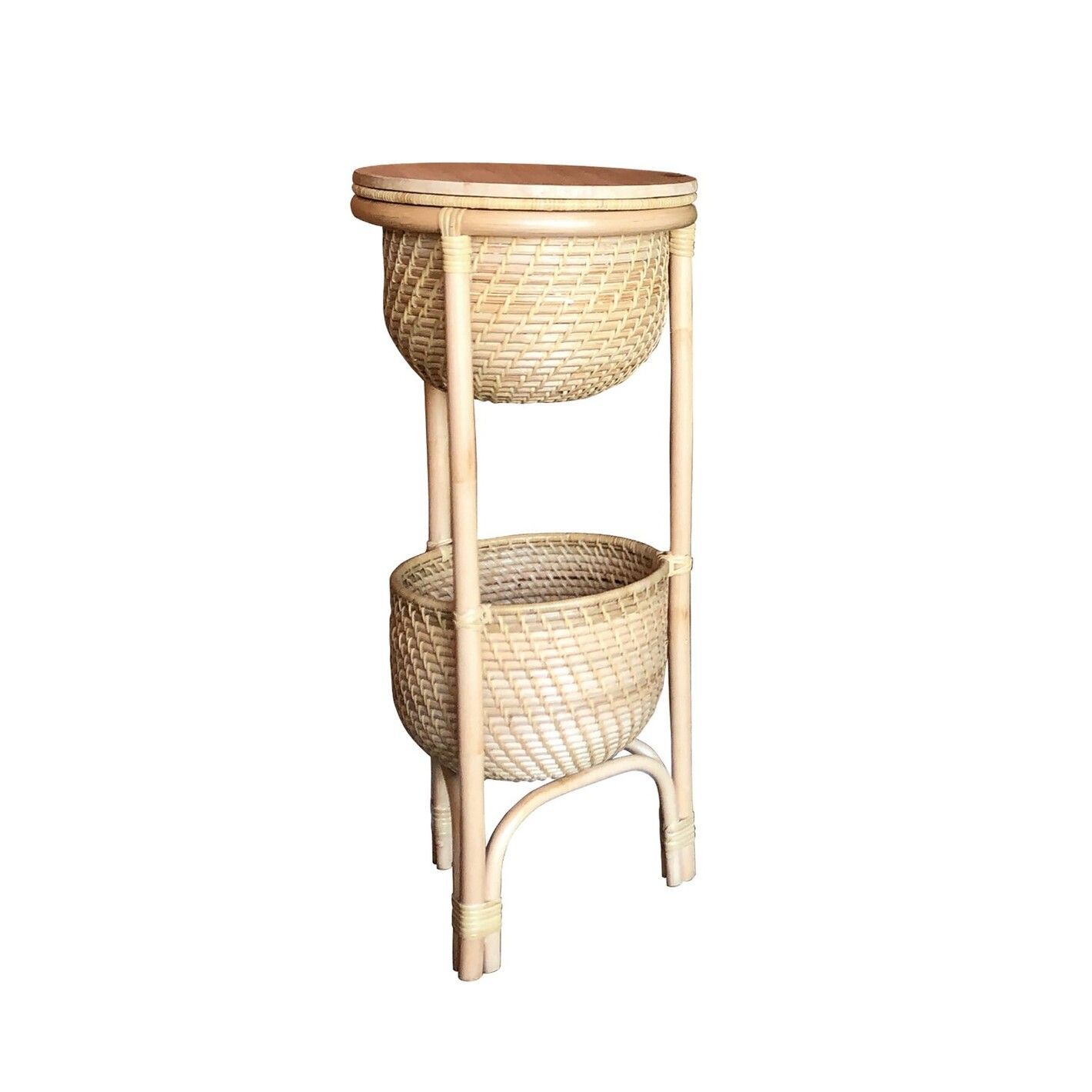 ユニークアメリカヴィンテージメタル製フラワーバスケット緑青錆色装飾