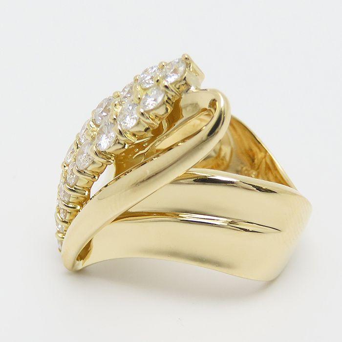 ダイヤモンド リング 12号 鑑別書 K18 D1.00ct 10.3g 逸品質屋