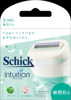 まとめ買い-12点セット イントゥイション 敏感肌用 替刃 ３コ入 シック Schick 女性用カミソリ