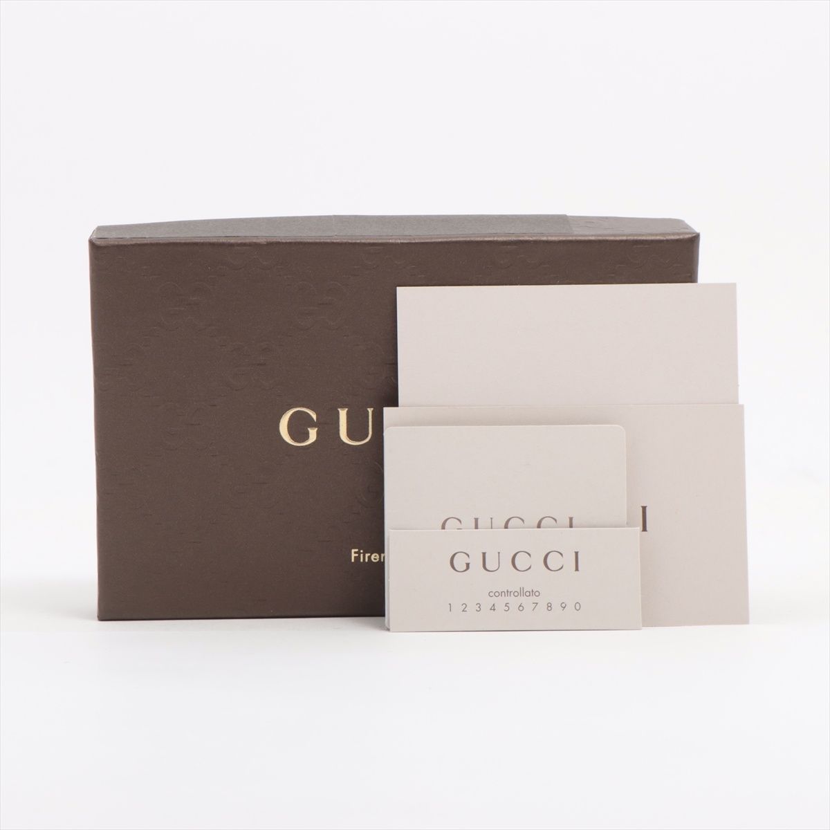 GUCCI/グッチ グッチシマ レザー コインケース キーリング付き