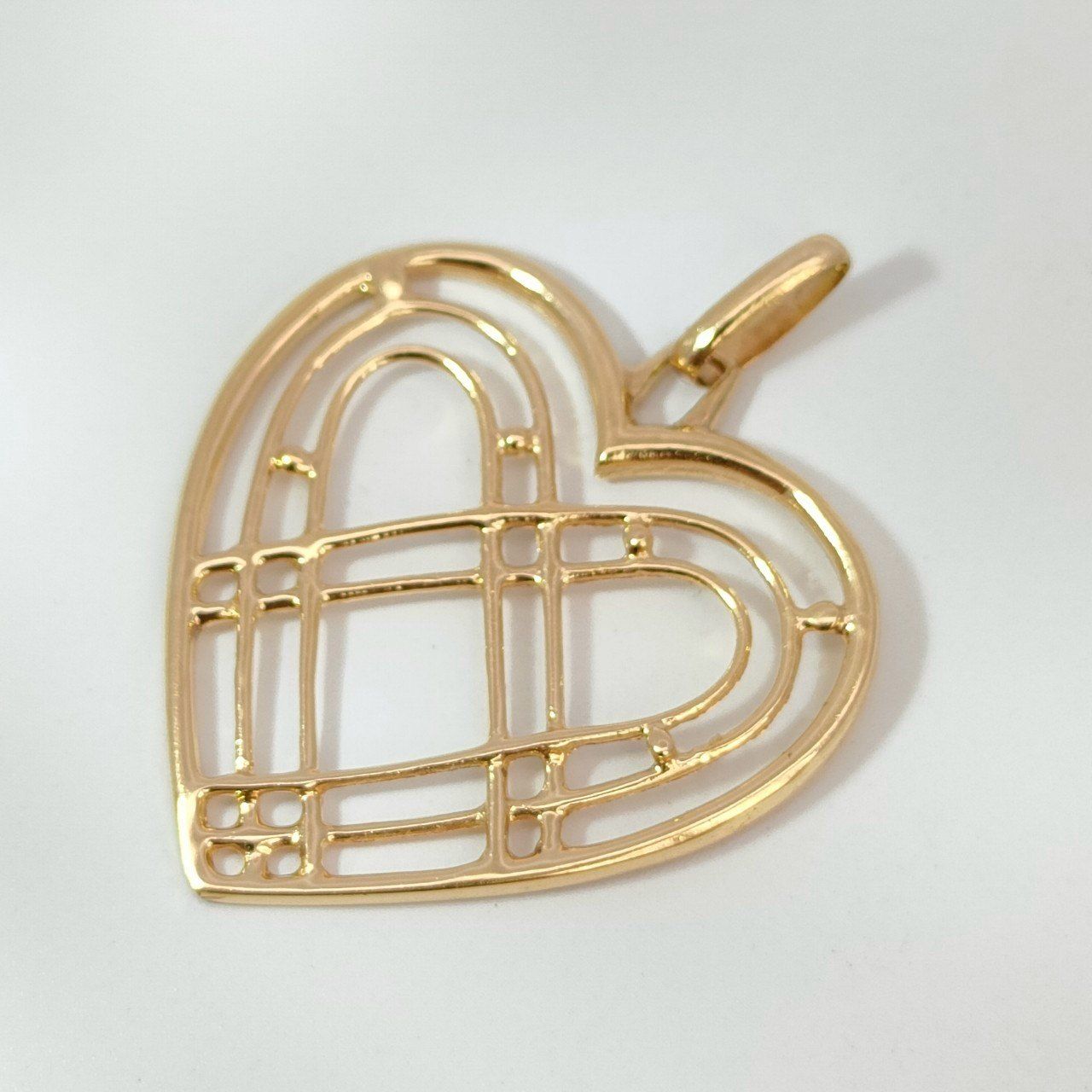 18金 K18 ハートデザイン ネックレストップ レディース 1.69g