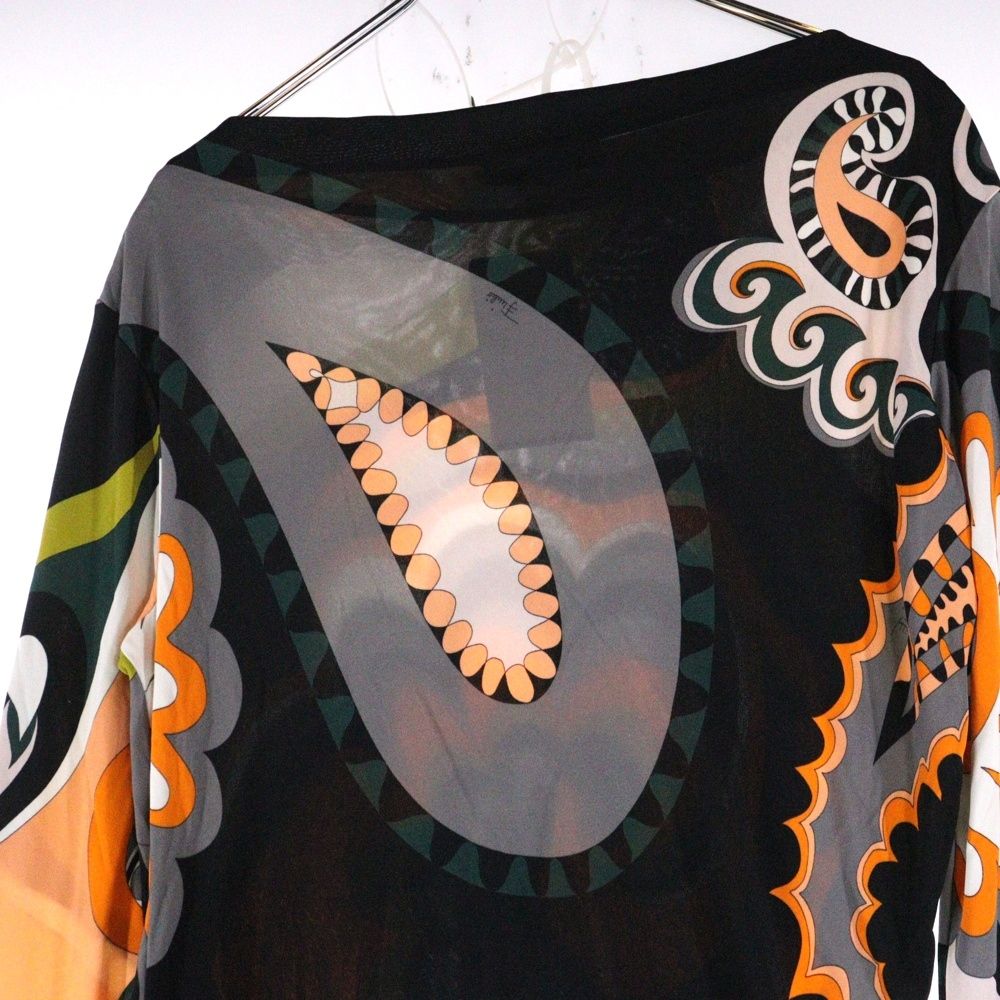 EMILIO PUCCI 総柄 ワンピース EMILIO PUCCI (エミリオプッチ) 総柄 アシメントリー 長袖