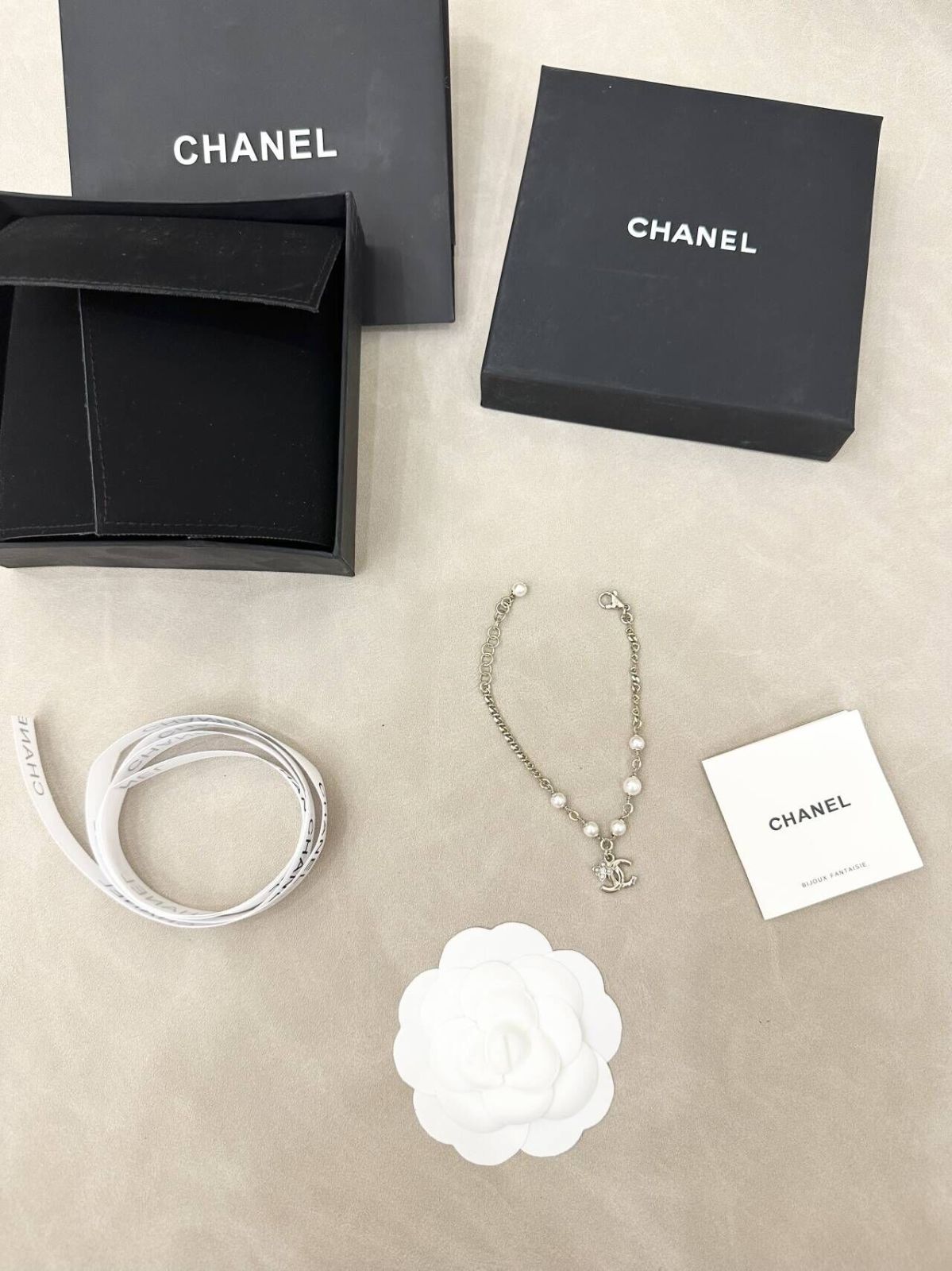 CHANEL シャネル ハート ブレスレット アクセサリー ホワイト ゴールド ...